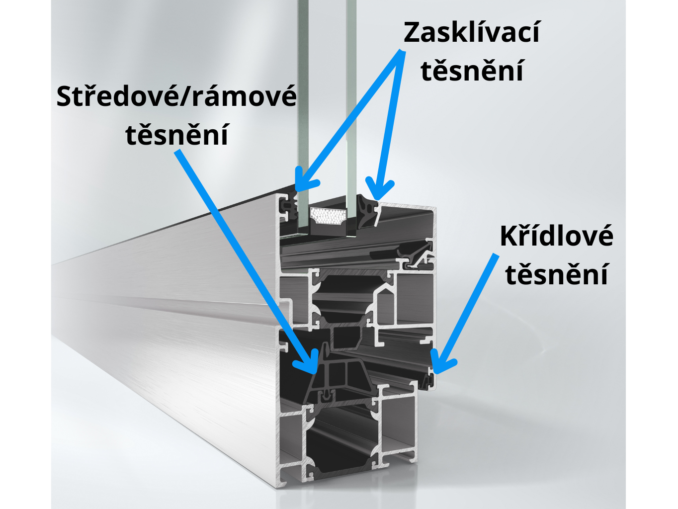 těsnění na hliníkovém okně